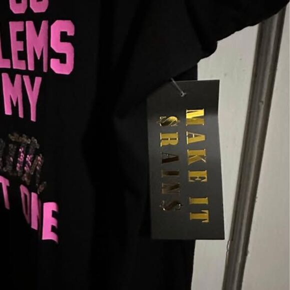NEW Plus Size “I Got 99 Problems But My Faith Ain’t One” Fitted Graphic Tee - Picture 3 of 4